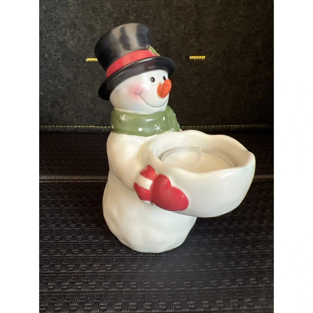 Yankee Candle Vintage snowman tea light 6